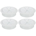 uxcell 4 Pcs Desk Grommet, 3.15 inch 80mm Desk Cable Hole Cover Wire Hole Insert for Home Office Table Cabinet Cord Organizer, Gray