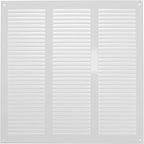 Repa Market 2-Pack 12x12 Inch Air Vent Cover/White Galvanized Steel Louvered Grill Cover with Mesh Screen/Wall or Ceiling Vent/Durable Flush Mount HVAC Register for Indoor and Outdoor Ventilation