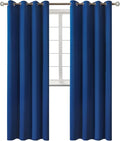 BGment Blackout Curtains for Bedroom - Grommet Thermal Insulated Room Darkening Curtains for Living Room, 52 x 120 Inch, 2 Panels, Royal Blue