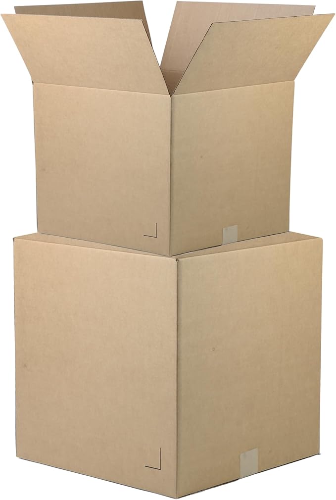 The Boxery 12"x12"x48" Brown/Kraft Corrugated Cardboard Shipping Boxes 100-Pack | Mailing, Packing, Moving & Storage for Business/Home – Durable - Eco-Friendly, Recyclable - Made in the USA