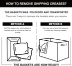 OIAHOMY Storage Basket, Woven Baskets for Storage, Cotton Rope Basket for toys,Towel Baskets for Bathroom - Pack of 3, Black & Brown