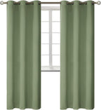BGment Room Darkening Curtains 84 Inches Long - Grommet Thermal Insulated Drapes Window Treatment Curtains for Bedroom, 2 Panels, 42 x 84 Inch, Grass Green