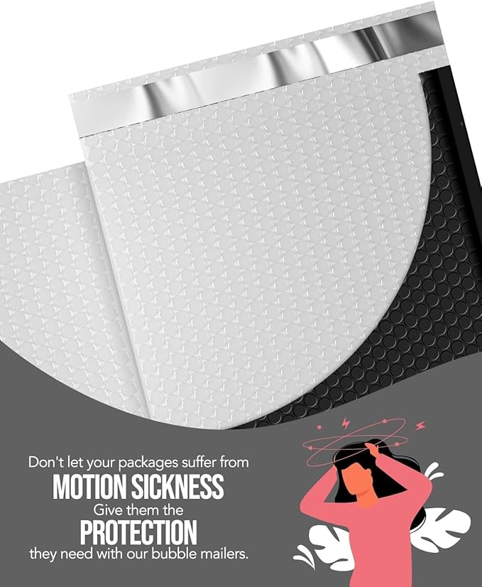 GSSUSA Black Bubble Mailers 10x13 Padded Envelopes 500 Pack Self-Seal Packaging Bags, Small Business Supplies, Shipping Envelopes, Mailing Bags, Packaging for Small Business