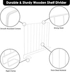 Shelf Dividers, 8 Pack Shelf Dividers for Closet Organization, Metal Closet Shelf Organizer for Wood Shelves Separators for Purse Handbag Sweater Clothes Book Storage Bedroom Wardrobe Kitchen Cabinet