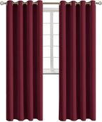 BGment Blackout Curtains - Grommet Thermal Insulated Room Darkening Bedroom and Living Room Curtains, Set of 2 Panels (52 x 120 Inch, Burgundy)