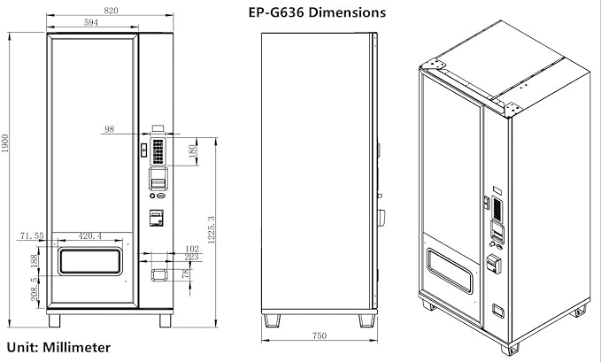 EPEX Refrigerated Beverage Combo Vending Machine with Stratified Temp Control