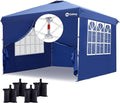 Sekey 10x10 Pop Up Canopy with 4 Sidewalls, One Push Setup Instant Outdoor Gazebo, Instant Easy Up Canopy with UPF50+ Top, 4 Weight Bags for Events, Beach, Patio, Camping