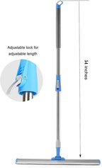 Microfiber Wet Mops 24 in Heavy Duty Flat Floor Mop Adjustable Handle with 4 Washable Mop Clothes