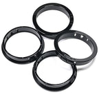 4 pcs Black Snap Bushing 2-3/8" (60 mm) Mounting Diameter, Plastic Cable Hole Grommets for Wiring, Round Nylon Snap in Locking Electrical Wire Cord Hose Tubing Bushings Grommets Protectors