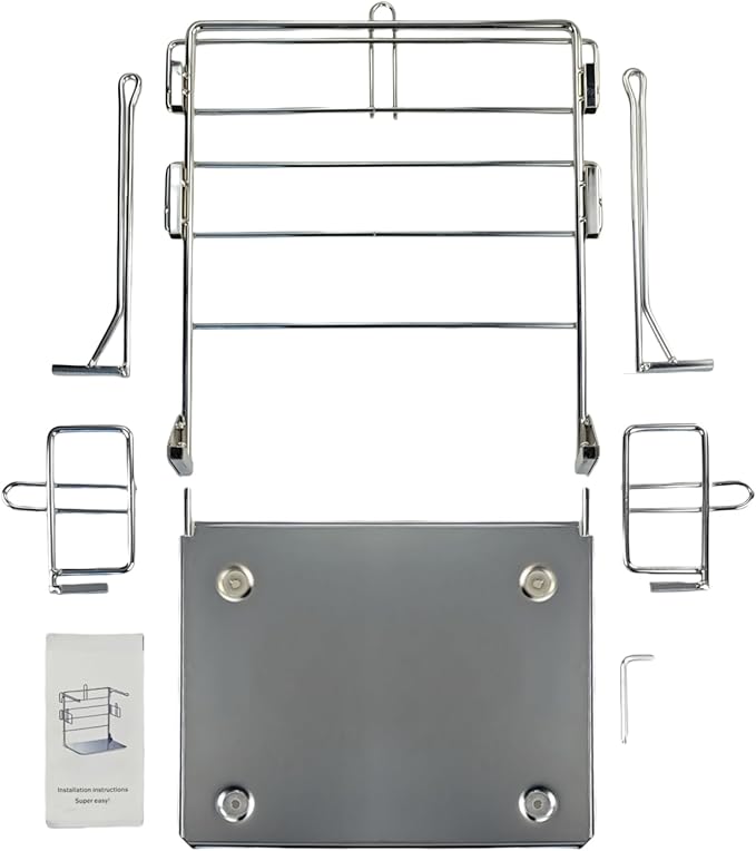 CozyNova Stainless Steel Grocery Bag Holder - Detachable Organizer for Plastic Bags - Perfect for Grocery Store, Farmers Market, and Business Use - Durable and Stylish Metal Shopping Bag Holder.