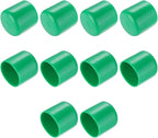 uxcell 10pcs Rubber End Caps 32mm(1 1/4") ID Vinyl Round End Cap Cover Screw Thread Protectors Dark Green