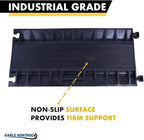 Kable Kontrol Atlas Cable Protector Wire Ramp - 5 Channel Bulk Wholesale Pallet – 20 Pcs - 35” Long Black & Yellow - 24000 Lbs Load Capacity - Rubber Speed Bump Wire Protector Cord Cover - CP9975