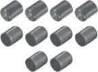 uxcell 10pcs Rubber End Caps 18mm ID Vinyl Round End Cap Cover Screw Thread Protector Dark Grey