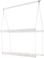 Hanging Acrylic Shelves for Windows (34" Wide, 2 Shelves - 35" Tall)