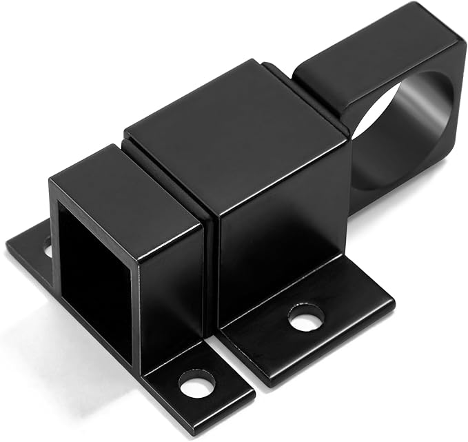 6 Packs Self-Closing Latches, Black Spring Door Lock, Aluminum Alloy Automatic Gate Latch with Spring Loaded Pin, Security Window & Cabinet Lock