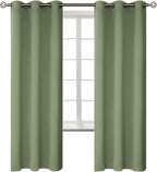BGment Room Darkening Curtains 72 Inches Long - Grommet Thermal Insulated Drapes Window Treatment Curtains for Bedroom, 2 Panels, 42 x 72 Inch, Grass Green