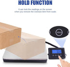 Fuzion Shipping Scale 360lb x 0.1lb, Stainless Steel Postal Scale with Timer/Hold/Tare, Digital Shipping Scale for Packages/Luggage, Battery & AC Adapter