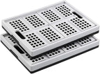 Hespapa 35 Quart Folding Crates, Plastic Collapsible Storage Container Milk Crate Baskets, 2 Packs