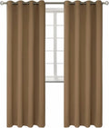 BGment Blackout Curtains for Living Room - Grommet Thermal Insulated Room Darkening Curtains for Bedroom, 2 Panels of 52 x 84 Inch, Taupe