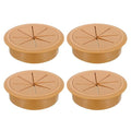 uxcell 4 Pcs Desk Grommet, 3.15 inch 80mm Desk Cable Hole Cover Wire Hole Insert for Home Office Table Cabinet Cord Organizer, Brown