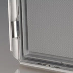 M&T Displays Silver 8.5x11 Poster Frame 1 inch Aluminum Profile Front Loading Wall Mounting Opti Snap Frame Display for Picture, Document or Certificate with Mitred Corner (3 Pack)