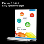 BlueValley Acrylic Sign Holder 5x7 Vertical – 12 Pack Double Sided Clear Plastic Display Stand for Table Menu, Flyer, Photo, Document – Standing Desktop Frame for Office, Retail, Home, Commercial Use