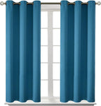 BGment Blackout Curtains - Grommet Thermal Insulated Room Darkening Bedroom and Living Room Curtains, Set of 2 Panels (38 x 54 Inch, Steel Blue)