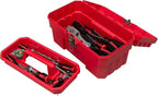 Akro-Mils 09514 ProBox 14-Inch Plastic Toolbox for Tools, Hobby or Craft Storage Toolbox with Removable Tray, 14-Inch x 8-Inch x 8-Inch, Red, 6-Pack