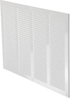 Repa Market Air Vent Cover 16x12 Inch (Outer Dimensions) White Galvanized Steel Louvered Grill Cover with Mesh Screen/Wall or Ceiling Vent/HVAC Register for Indoor and Outdoor Ventilation