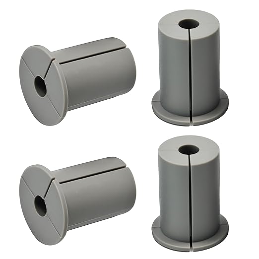 4pc Starlink Cable Grommet 1" Silicone Waterproof Wall Hole Pass Through Split Cable Bushings for TV Wire Ethernet Cord, Starlink Cable Routing Kit Accessories, 38mm/1.5" Ht, Grey