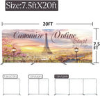 Customize Exhibition Tension Fabric Store Sign Holders Display Stand Frame and Benner Set - Double Sided Printing 7.5×20 FT
