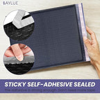 Black 12.5x19.5 Inch Large Poly Bubble Mailers #6 | Padded Envelopes with Self Seal | Air Lined Cushioned Bubble Mailer | Usable Size 12.5x15 | 100 Pack Bulk | Lightweight shipping Bags