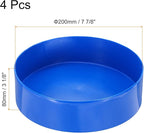 uxcell 4pcs Rubber End Caps 200mm(7 7/8 Inch) ID x 80mm(3 1/8 Inch) H Vinyl Round End Cap Cover Screw Thread Protectors Blue