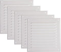 Vent Systems 6 x 6 Inch (Inner) - Pack of 5 - White Metal Soffit Vent Cover - Durable Square Air Vent Grille with Mesh Screen - Weather Resistant Ventilation Grill - Wall & Ceiling Indoor & Outdoor
