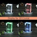 IFOLAINA LED Display Multicolor Light Base for 3D Crystal Art - Lighted Up Stand Color Changing Small LED for Glass Art