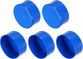 uxcell 5pcs Rubber End Caps 100mm(4 Inch) ID Vinyl PVC Round Tube Bolt Cap Cover Screw Thread Protectors Blue