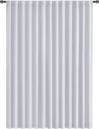 Hiasan Blackout Patio Sliding Door Curtain Extra Wide Thermal Insulated Blind Privacy Room Divider Panel with Back Tab & Rod Pocket for Bedroom Partition Glass Door (100 x84 Inches, Greyish White)