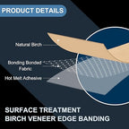 PATIKIL Maple Edge Banding, 1/2 Inch x 250 ft Wood Veneer Tape Pre-glued Flexible Plywood Edge Banding with Hot Melt Adhesive for Furniture Restoration