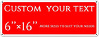 custom street sign,Custom Sign, Aluminum Weatherproof Metal Sign Multiple Sizes, Reflective.Customize for Office, Business, Workplace, office, Home, Delivery Signs(6 * 16 Inch)