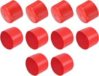 uxcell 10pcs Rubber End Caps 57mm ID Vinyl Round End Cap Cover Screw Thread Protector Red