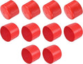 uxcell 10pcs Rubber End Caps 56mm ID Vinyl Round End Cap Cover Screw Thread Protector Red