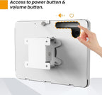 Tablet Wall Mount Compatible with Samsung Galaxy Tab S9 & S9 FE, All Metal, Anti-Theft Lock Adjustable Tablet Stand
