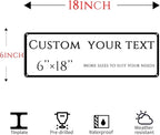 Custom Sign, street signs customized，Aluminum Weatherproof Metal Sign Multiple Sizes, Customize for Office, Business, Workplace, office, Home, Delivery Signs(6 * 18 Inch)