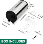 Polished Stainless Steel Automatic Soap Dispenser, Wall-Mounted 25oz Large Capacity for Bathrooms Garages and Workshops