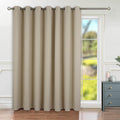 BGment Beige Sliding Door Curtain 96 Inch Long - Wide Room Darkening Room Divider Curtain for Bedroom Privacy Themral Insulated Grommet Room Separator Drape, 1 Panel, 100 X 96