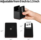 Bed Risers with Adjustable Screw Clamp, Fits Furniture Frame from 0 to 1.5 Inch, Furniture Risers 2 Inch Heavy Duty Risers for Square Round Straight Furniture Legs Support up to 5000Ibs (4Pack, Black)