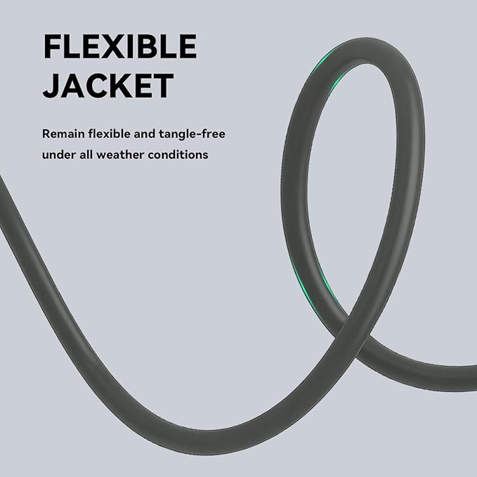 15 Ft Heavy Duty Indoor Outdoor Extension Cord - 16/3 SJTW Waterproof Power Cable with 3 Prong Grounded Plug, Grey - Durable, Weather Resistant, for Home, Garden, and Worksite Use