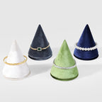 Resilient Velvet Bracelet Display Stand, Cone-Shaped Bangle Storage Holder For Jewelry Store Retail Countertop Organizer Stand (Beige, Resilient Velvet)