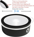 EUSTUMA LED Light Base Non-slip Round Display Stand In A Variety of Colors,Suitable for Glass Crystal Spherical Artwork,Holiday Party Decoration.(Notice:Not rotating)