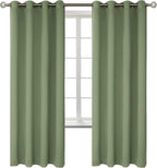 BGment Room Darkening Curtains 72 Inches Long - Grommet Thermal Insulated Drapes Window Treatment Curtains for Bedroom, 2 Panels, 52 x 72 Inch, Grass Green